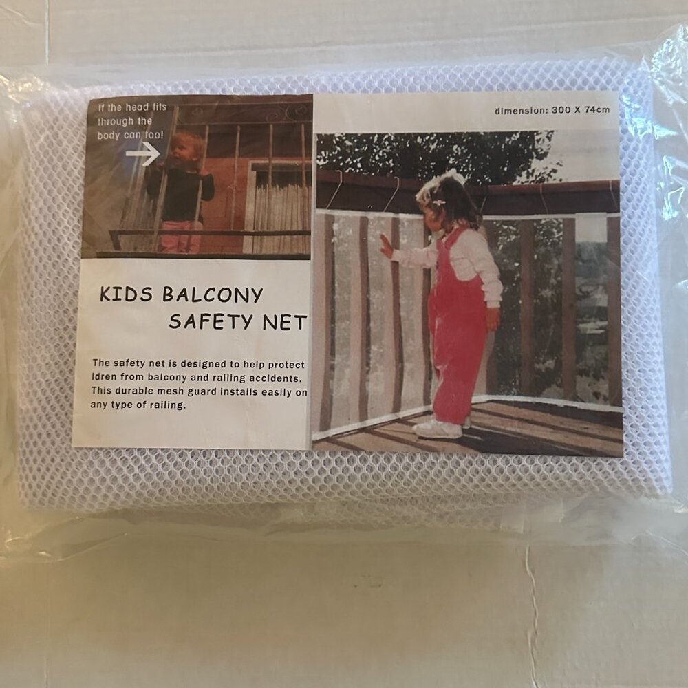 Kids Balcony Safety Net Child Railing Guard Mesh Pet Safety Fence 9.8x2.5ft
